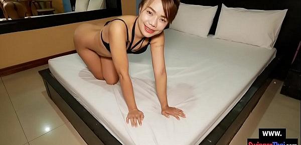  Thai Amateur teen from a GOGO bar blowjob and fucked